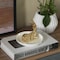Uniquewise Modern Ceramic Trinket Dish Accent Plate Jewelry Holder White Plate and Gold Deer QI004368.DR - alternate 6
